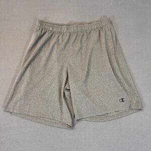 Champion Authentic Athleticwear Men's Sz 2XL Shorts 9" Logo Speckle Gray Gym Run